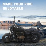 SKYJDM Foldable Motorcycle Gel Seat Cushion, Large 3D-Honeycomb Structure Shock Absorption & Breathable Motorcycle Gel Seat Pad for Long Rides (L)