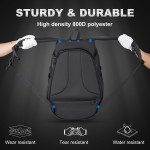 SKYJDM Motorcycle Helmet Backpack, Large Capacity Waterproof Motorcycle Backpacks for Men with Laptop Pocket Reflective Stripe for Riding, Travel