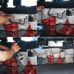 SKYJDM Car Interior Organizer Bags Nets Multi-pocket Drink Holder Car Storage Bag Interior Accessories White Stowing Tidying