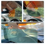 SKYJDM Car Sun Visor Hd Anti-Dazzling Block The Visor Uv Fold Flip Down Goggle Day Night 2 in 1 Driving Mirror Car-Styling